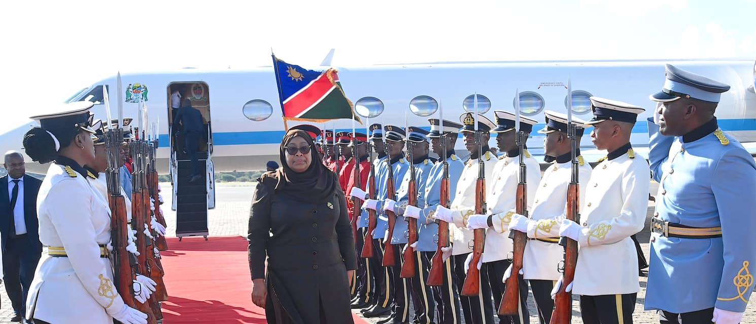 President Samia Suluhu Hassan in Namibia