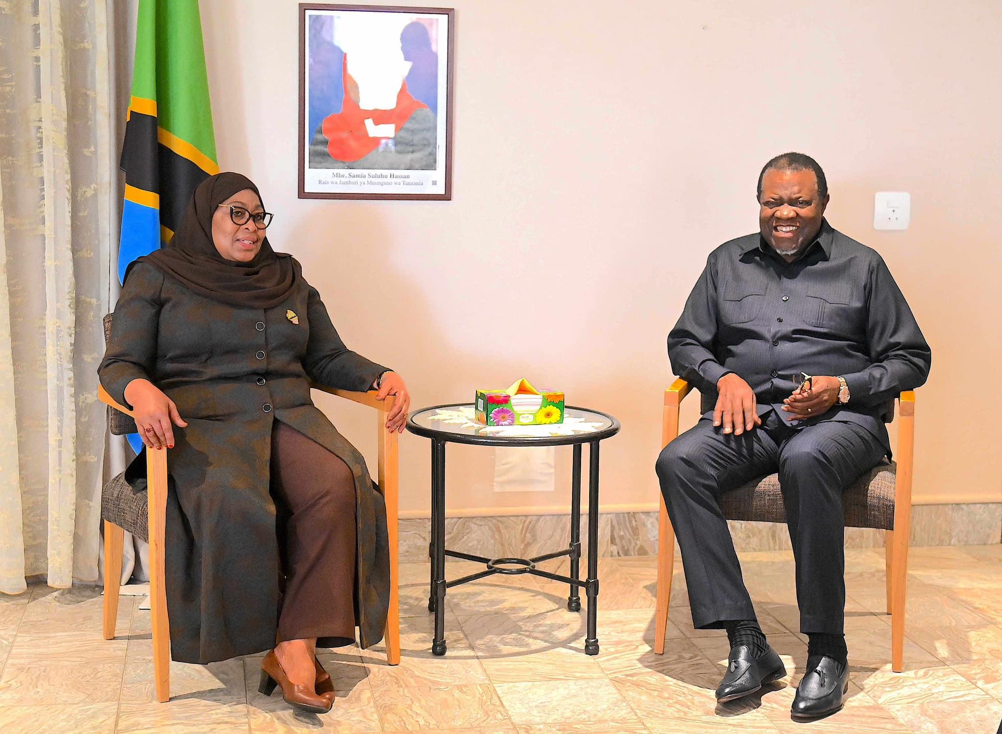 President Samia Suluhu Hassan in Namibia